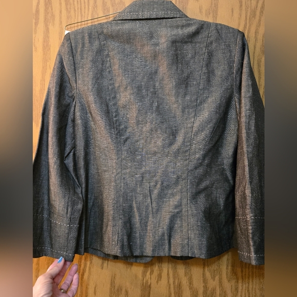 Very cute, dark gray ladies blazer jacket. - Picture 3 of 5